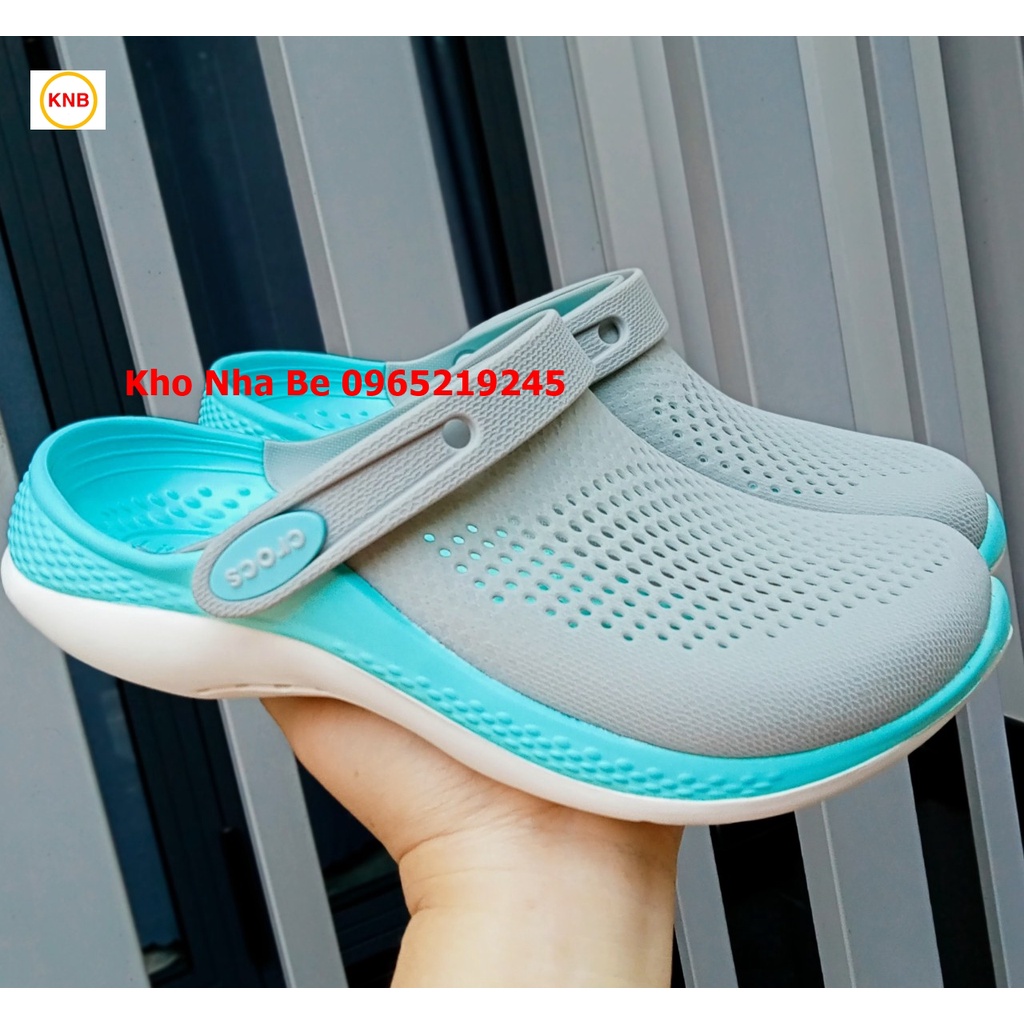 Dép Cross Literide 360 clog nhiều màu đủ size, giày sục sandal Crocs quai ngang bít đầu nam nữ đi năng mưa, Hàng loại 1