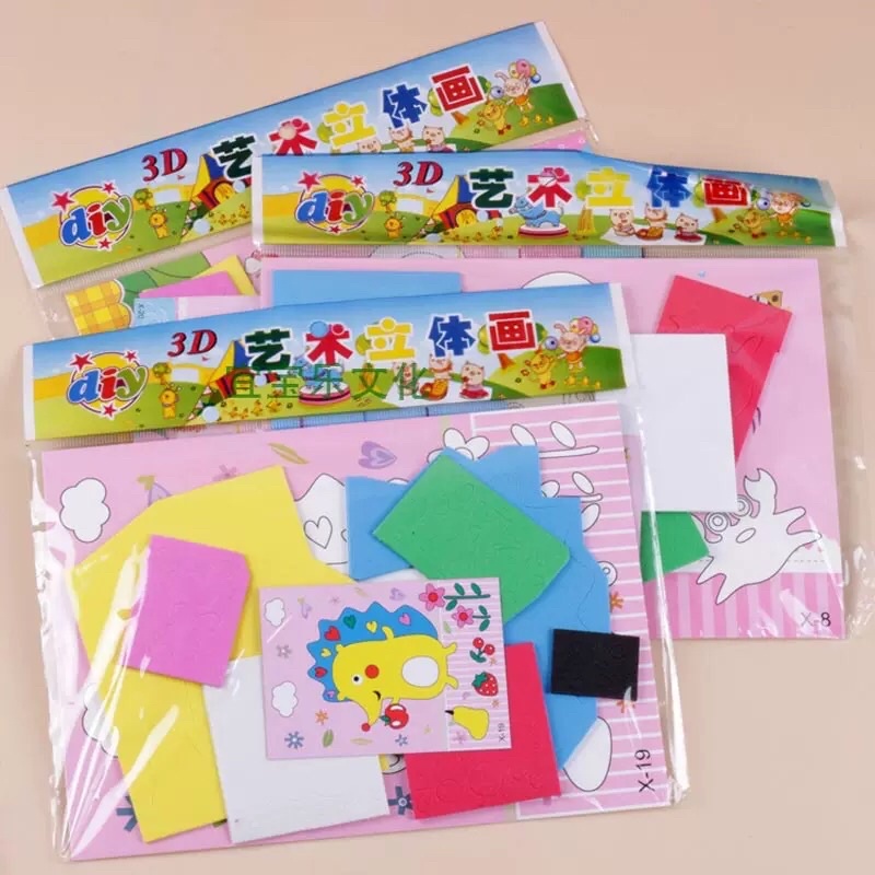 Đồ chơi cho bé tranh xốp dán 3d
