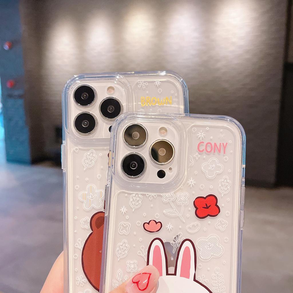 Ốp Điện Thoại Acrylic In Hình Gấu Nâu Cony Cho IPhone 13Promax 12 11 X Xs Max XR
