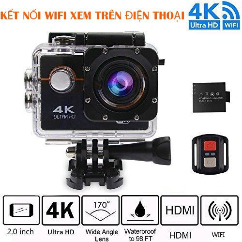 Camera Hành Trình thể thao 4K WIFI Kết nối điện thoại