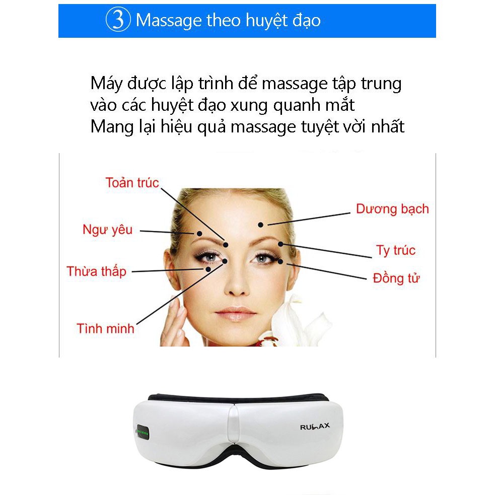 Máy massage mắt thông minh Bluetooth EYE CARE phiên bản 2021