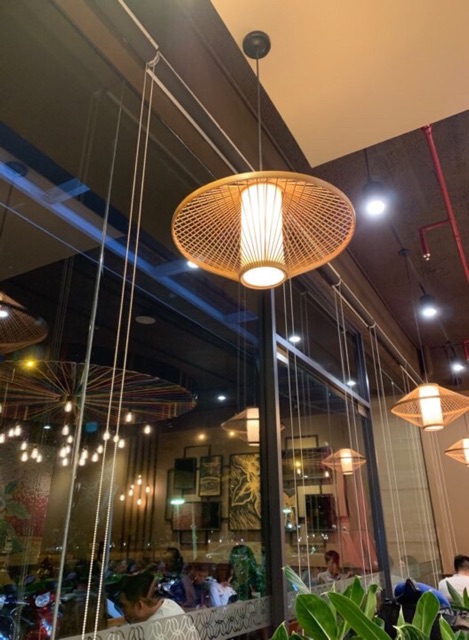 Đèn tre trang trí đã bao gồm ht điện