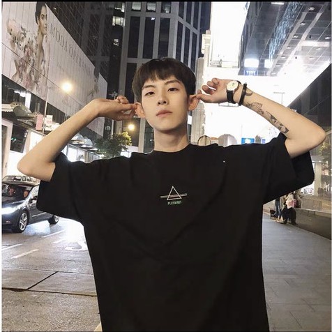 AT0103 Áo thun Unisex phong cách Hàn Quốc tay lỡ, dáng rộng TAM GIÁC, Áo phông cotton nam nữ 2 màu đen trắng | BigBuy360 - bigbuy360.vn