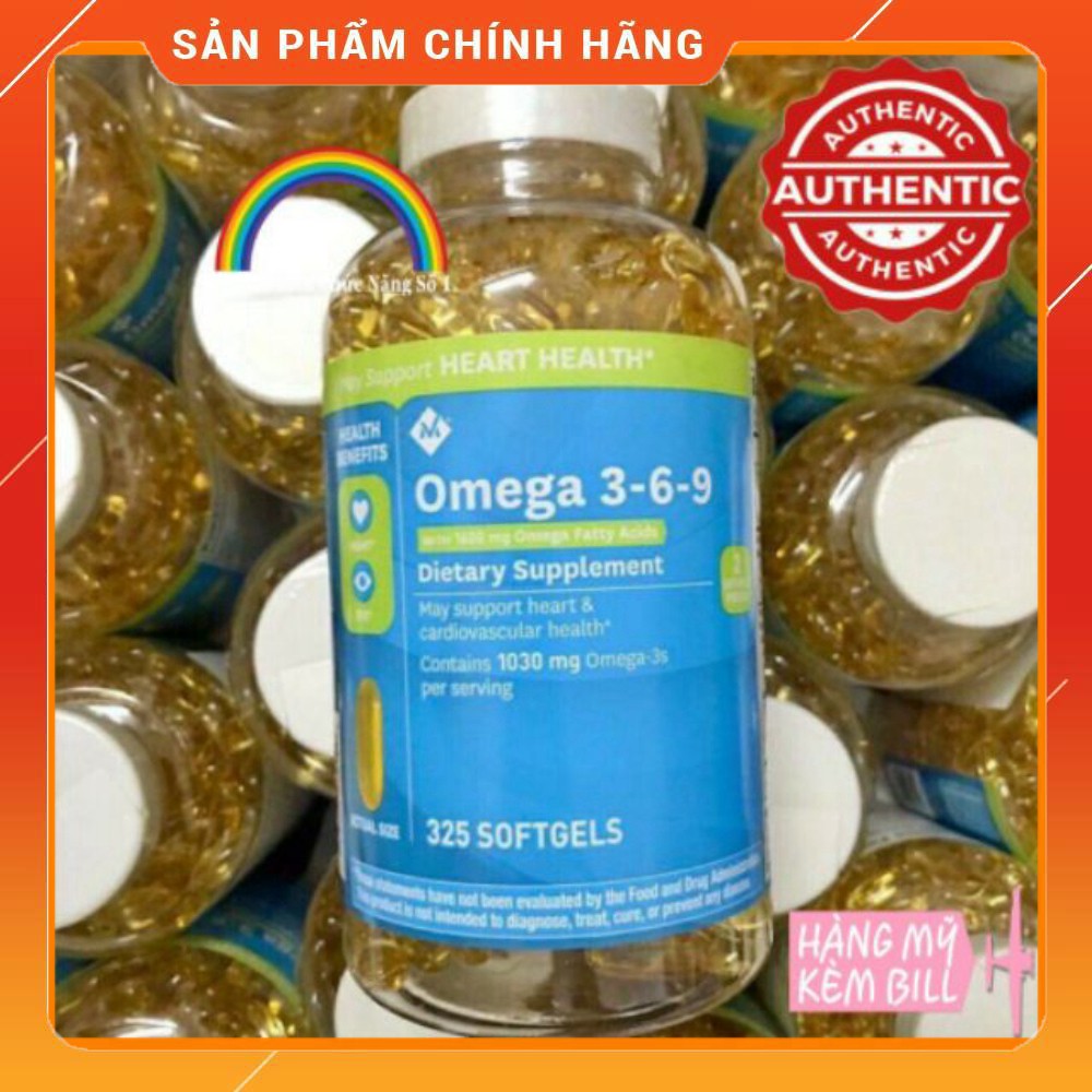 Dầu Cá Omega 3 6 9 Heart Health  Dietary Supplement 1600mg Softgels Chính Hãng