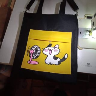 Túi tote - MÈO QUẠT