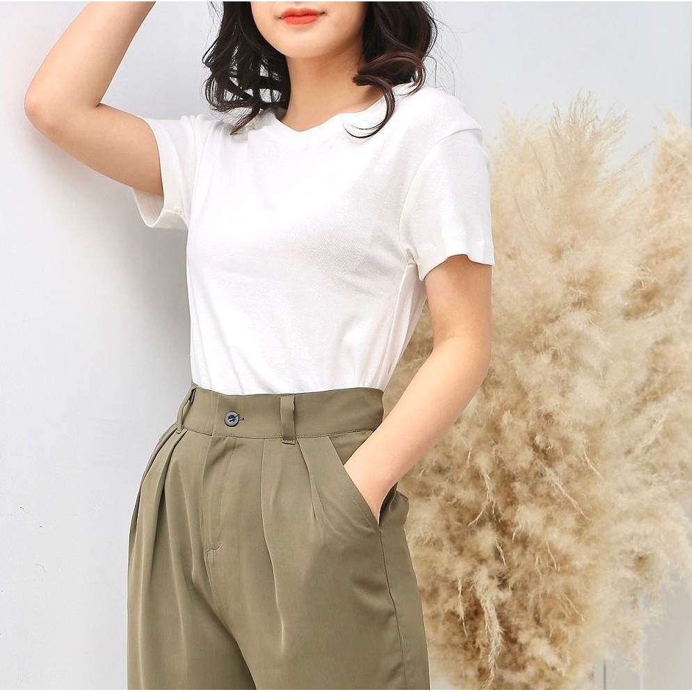 Áo thun nữ Zen Me chất cotton giấy form rộng màu trắng đơn giản thoải mái phối đồ