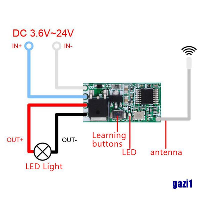 Mô đun công tắc điều khiển đèn từ xa không dây 433Mhz 1CH RF