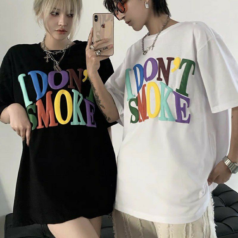 Áo Thun Bigsize Cotton I DON'T SMOKE ( ảnh thật cận chất )