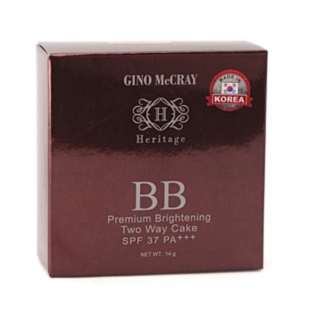 Phấn phủ GINO McCRAY Heritage BB Premium Brightening Two Way Cake SPF 37 PA+++ 14g