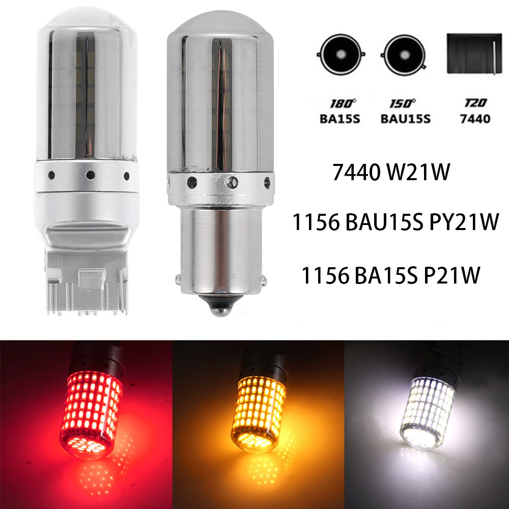 2 Chiếc CanBus S25 1156 BA15S P21w BAU15S PY21w T20 7440 W21W Bóng Đèn LED 3014 144smd Lỗi Miễn Phí Xe Bật Đèn Tín Hiệu Đèn Phanh