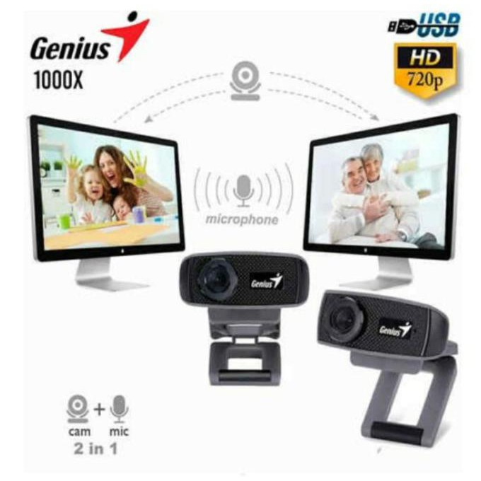 Webcam Genius Facecam 1000X HD - Webcam Cho Máy Tính Kèm Mic - Chính Hãng Genius | BigBuy360 - bigbuy360.vn