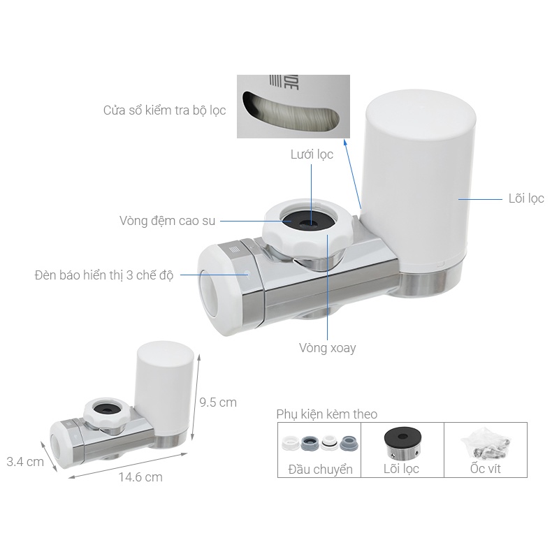 Máy lọc nước gắn vòi Cleansui EF201 - Sản xuất tại Nhật Bản - Hàng chính hãng