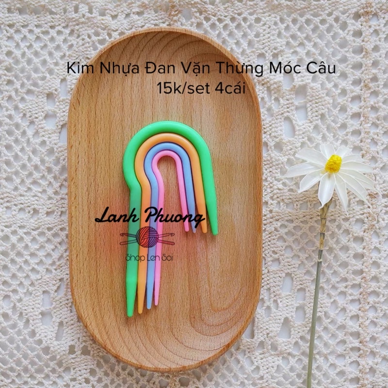 Kim Đan Vặn Thừng Nhựa Móc Câu Set 4 Cái