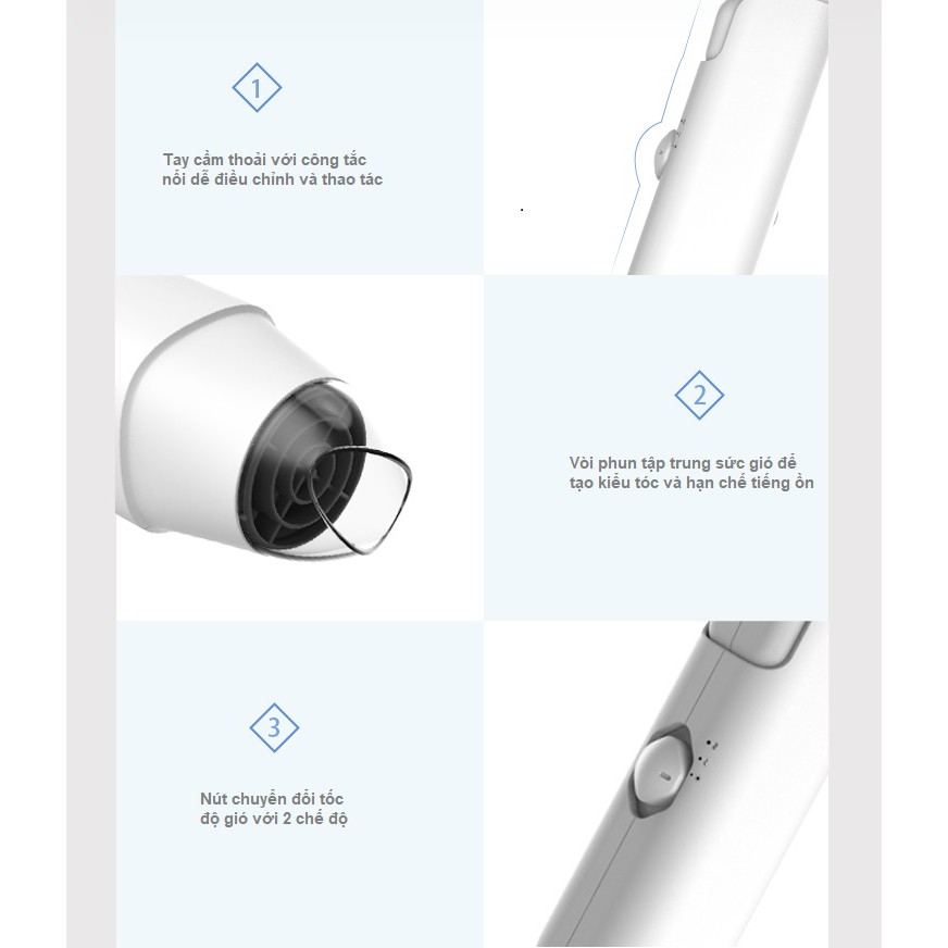 Máy sấy tóc POVOS - PH1921 công suất 1200W