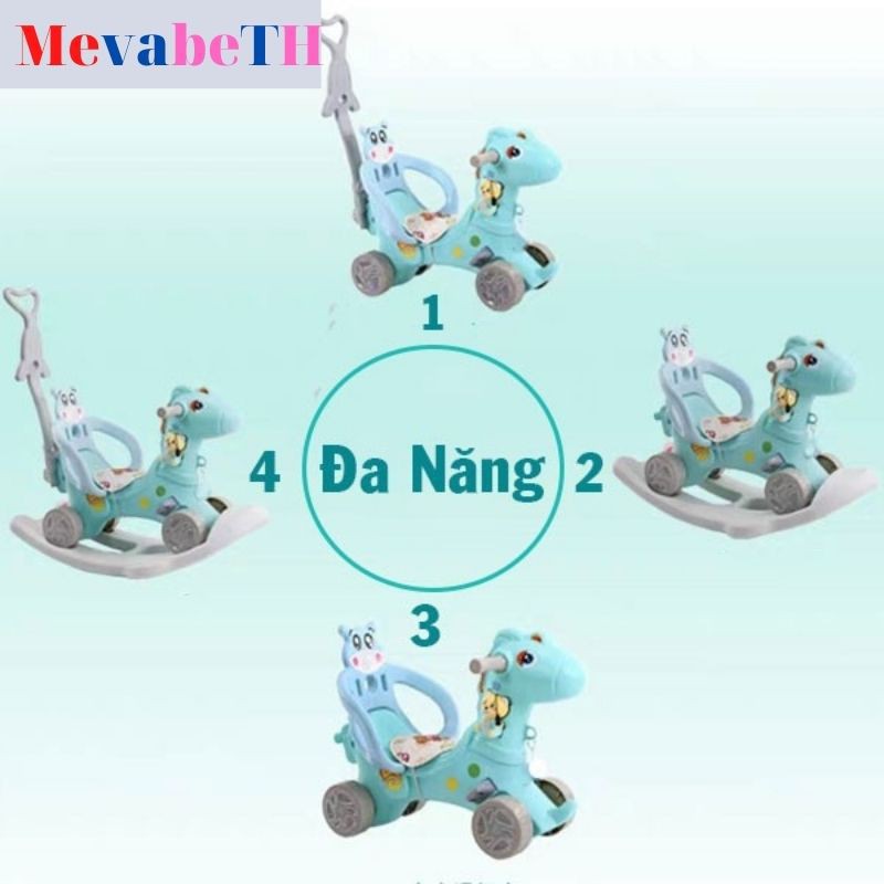 NGỰA BẬP BÊNH 2 IN1  - VỪA BẬP BÊNH - VỪA ỦN CHÂN CHO BÉ CHẤT LIỆU NHỰA CAO CẤP