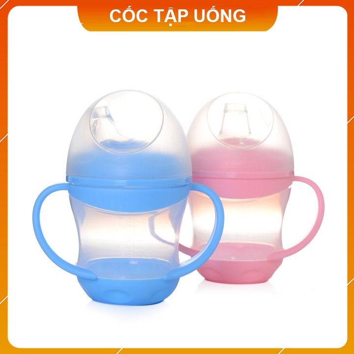 Bình tập uống chống sặc chống đổ cho bé 160ml - Nhật Bản