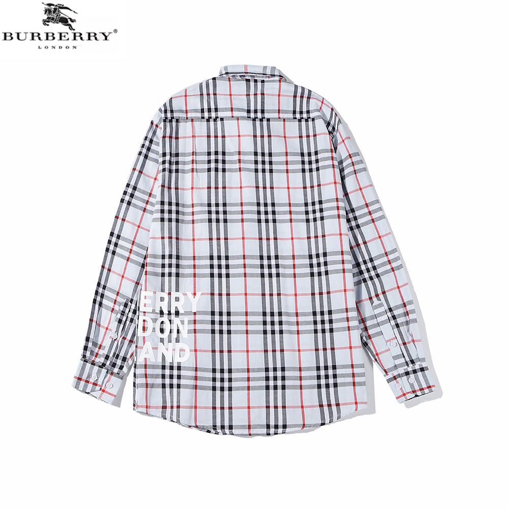 BURBERRY Áo Sơ Mi Caro Tay Dài Thời Trang Cao Cấp Cho Nam