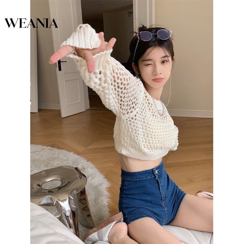 Áo Sweater Dệt Kim Dáng Rộng Kiểu Retro Hàn Quốc Xinh Xắn Cho Nữ