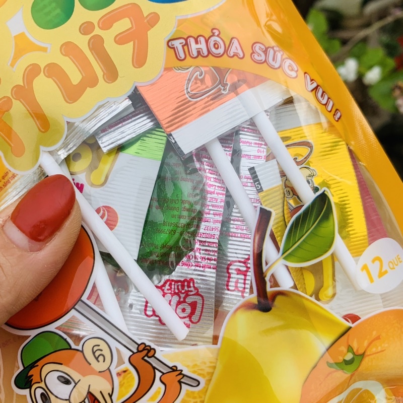 Kẹo Mút Lolly Fruit Tràng An Gói 12 Que.