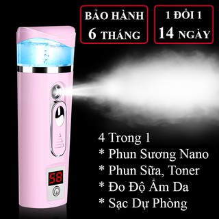 Máy phun sương mini xịt khoáng cầm tay xông hơi mặt Nano tạo ẩm cấp ẩm cho da