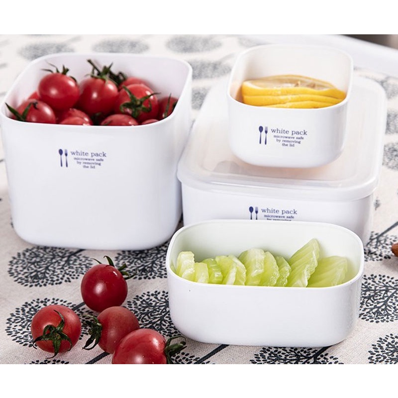 Hộp đựng thực phẩm 900ml white pack Nội địa Nhật Bản