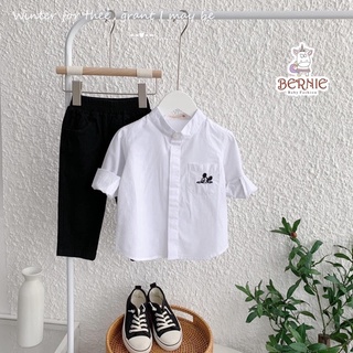 [XẢ KHO] Set sơ mi trắng quần Tây Micky bé trai