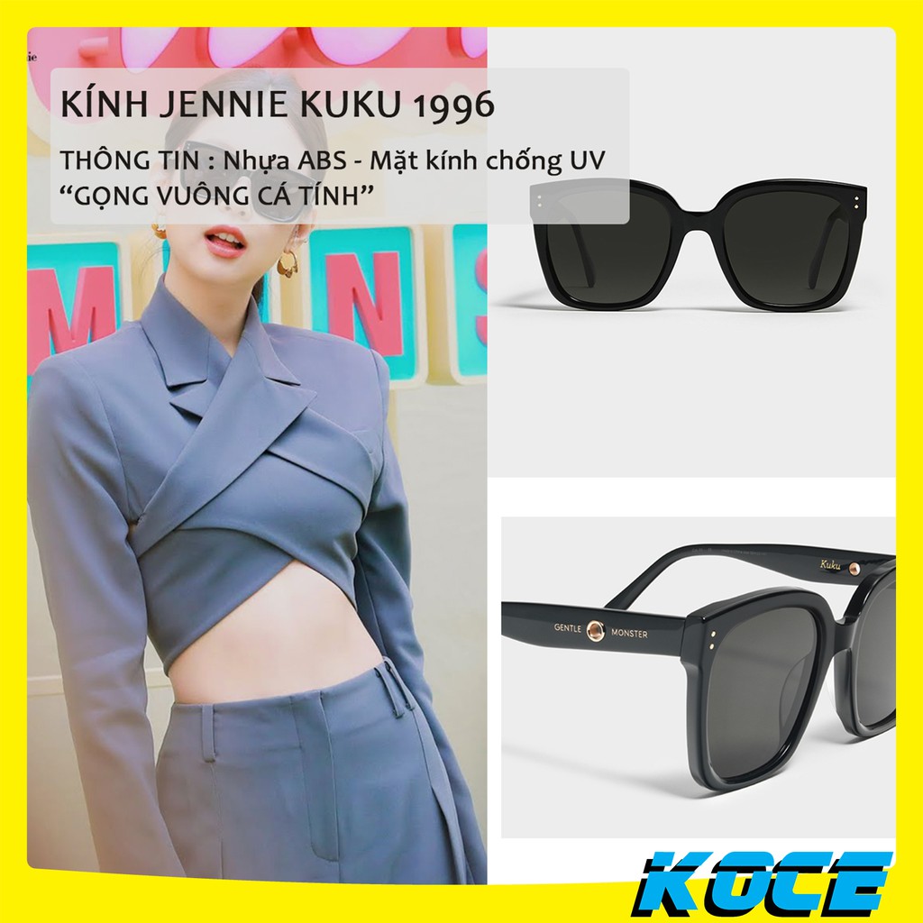 Kính mát nữ Jennie kuku 1996, kính mát nữ Hàn Quốc chống tia UV 400