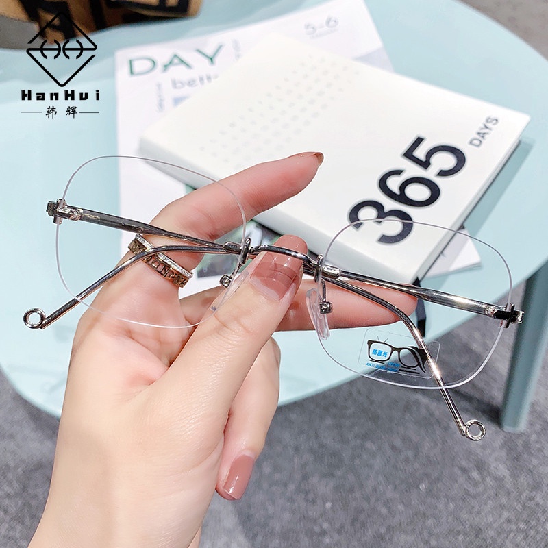 Mắt Kính Phẳng Không Gọng Phong Cách Hàn Quốc Dành Cho Nam Và Nữ