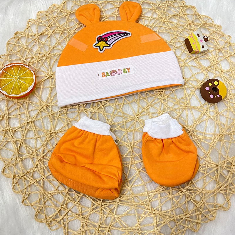 Set mũ kèm bao tay bao chân cho bé sinh sinh đáng yêu_PK94