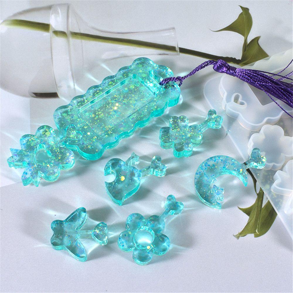Khuôn Nhựa Epoxy 7 Ngăn Làm Móc Khóa Trang Trí