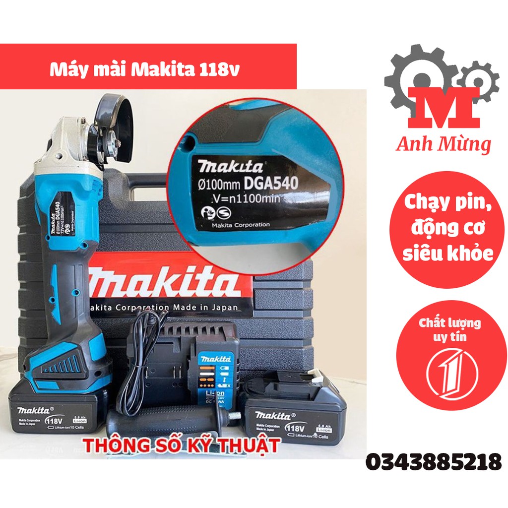 Máy mài Makita 118V, máy mài chạy pin