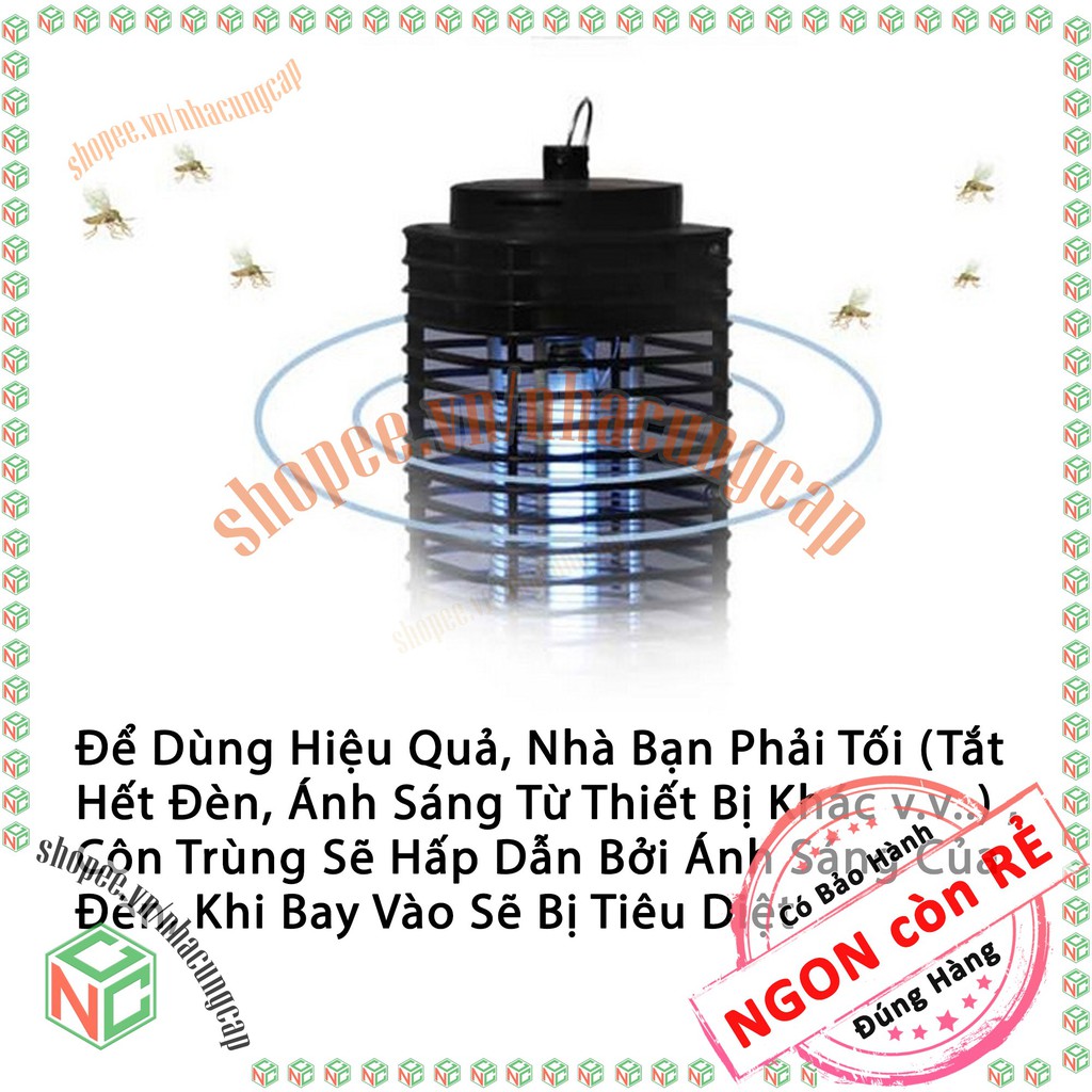 Đèn Diệt Côn Trùng Ruồi Muỗi Giá Rẻ Dành Cho Gia Đình - Tiết Kiệm Điện Năng - NDHS-94-DDCT (Màu đen)