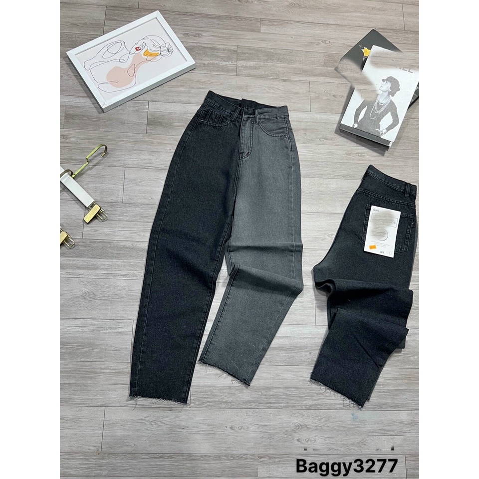[ VIDEO+FREESHIP ] QUẦN BAGGY JEANS NỮ LƯNG CAO LAI TUA 2 ỐNG 2 MÀU XÁM ĐẬM XÁM NHẠT MỀM MỊN DÀY DẶN CHỐNG UV NITIQC