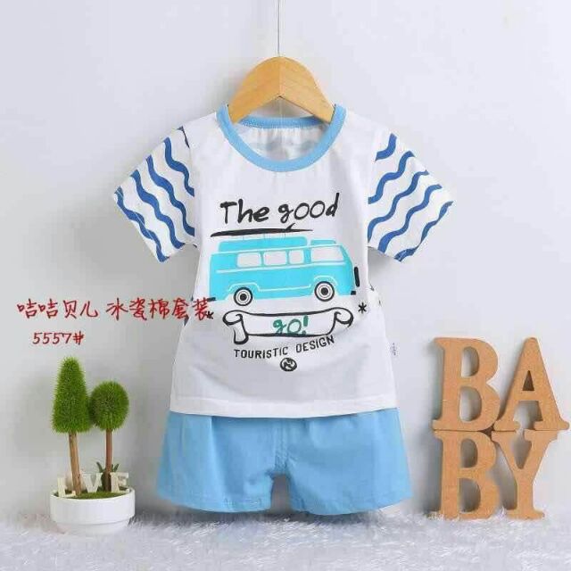 Bộ cotton bé gái xinh iu