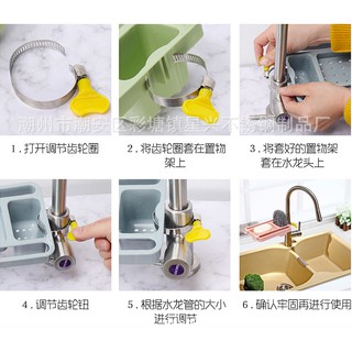 Kệ để đồ rửa chén treo vòi rửa bát