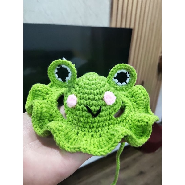 Mũ ếch cho chó mèo thú cưng handmade