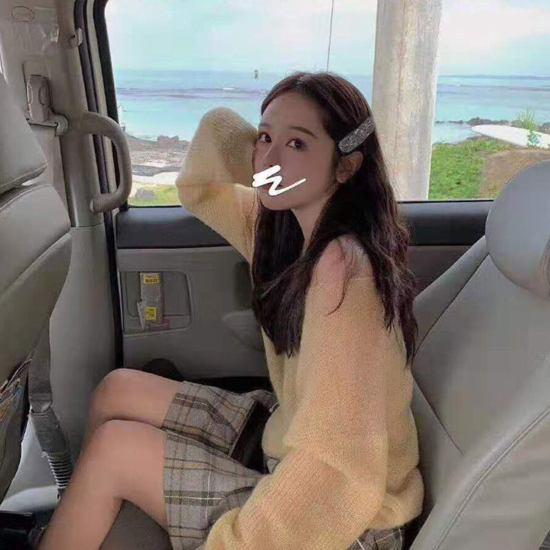 Áo Sweater Cổ Chữ V Phong Cách Hàn Quốc Thanh Lịch Cho Nữ