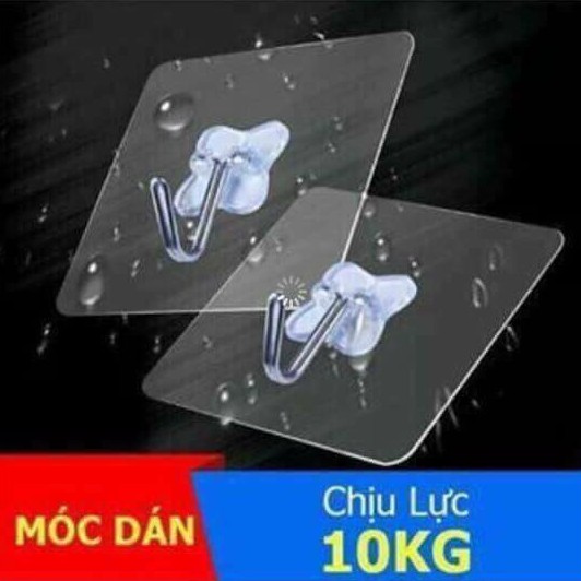 Set 10 móc dán dính tường trong suốt đa năng chịu lực tiện lợi cho không gian sống gọn gàng-giadungsieure