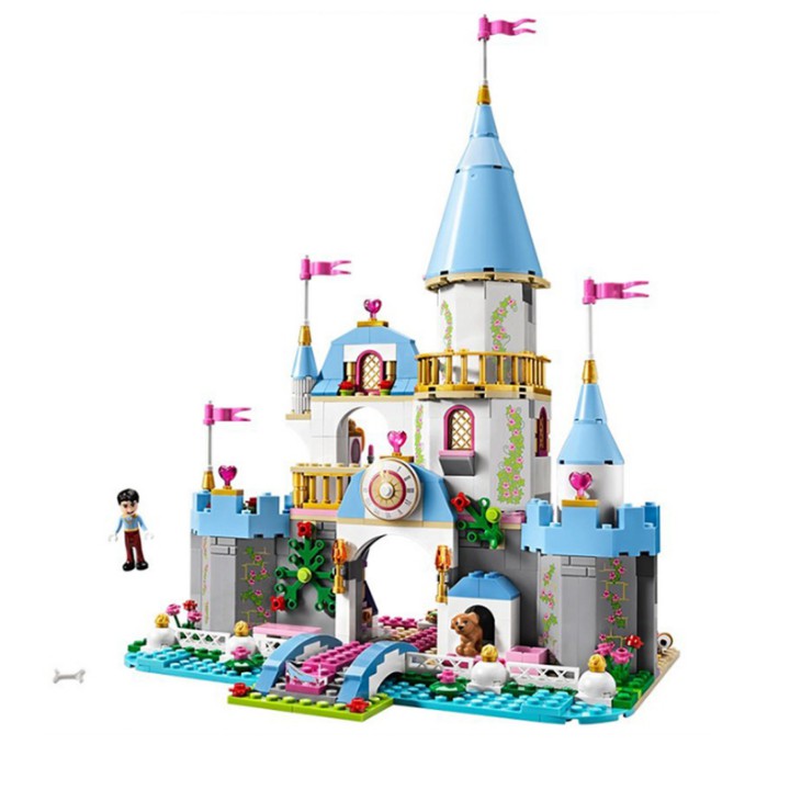 Lắp Ráp Xếp Hình Friends Mô Hình Lâu Đài Tráng Lệ Của Công Chúa Cinderella 697 Khối QUEEN85006