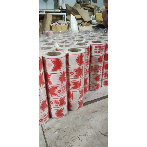 100M dây rào cảnh báo khu vực cấm vào, dây rào khu vực cách ly,dây an toàn công trường chất liệu nhựa dai siêu bền