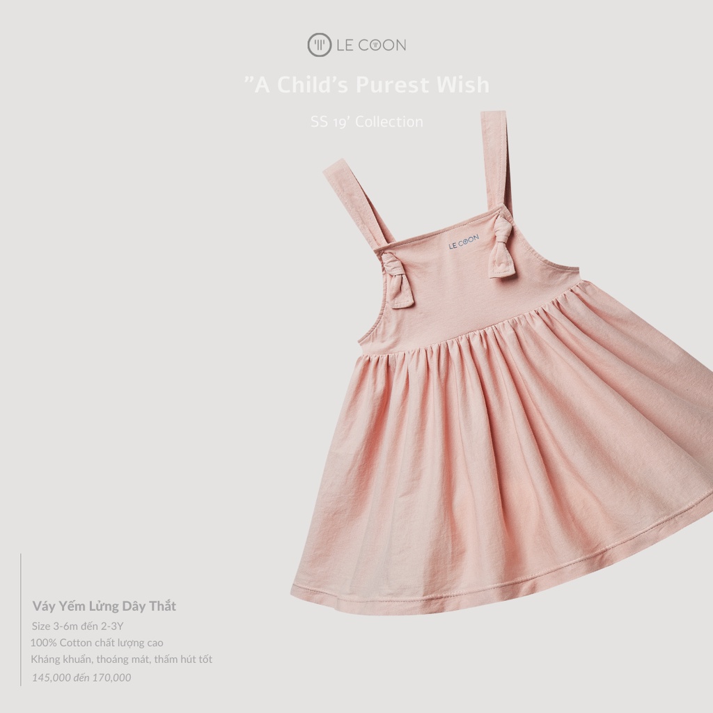 LE COON Váy yếm lửng dây thắt cho bé