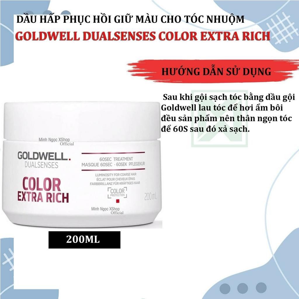 Dầu gội xả, dầu hấp, tinh chất giữ màu Goldwell Color Extra Rich 100ML - 250ML