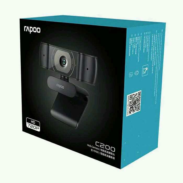 Webcam Rapoo C200 HD 720p màu đen | BigBuy360 - bigbuy360.vn