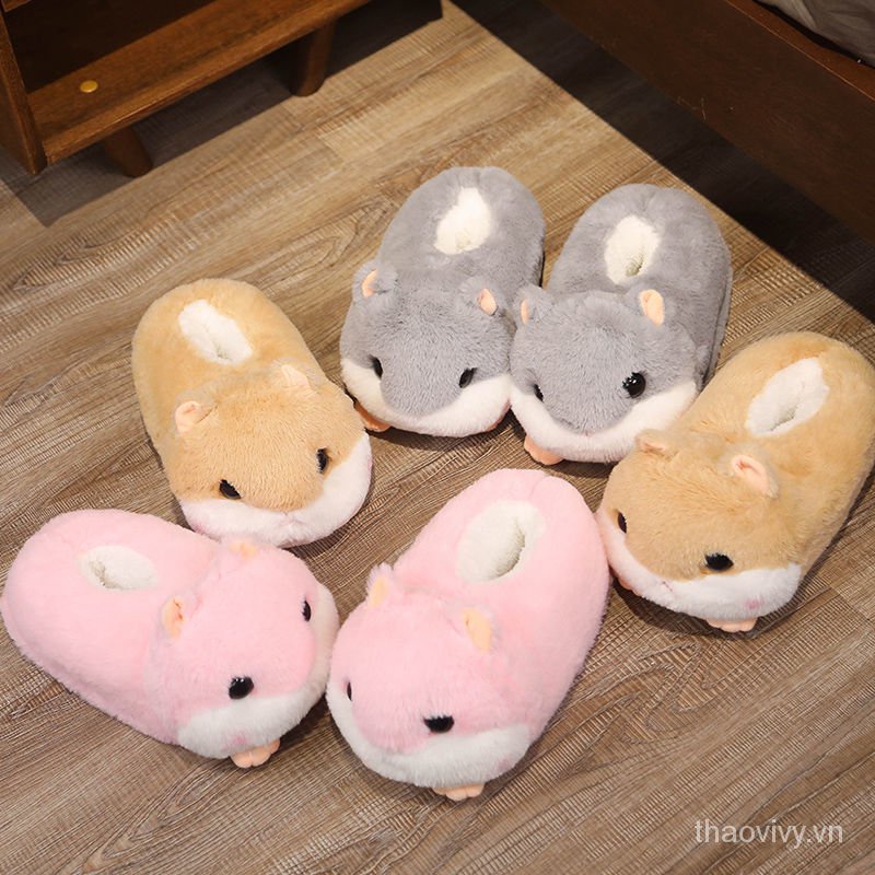 Dép Đi Trong Nhà Nhồi Bông Kiểu Dáng Hoạt Hình Ấm Áp Mùa Đông Cho Cặp Đôi