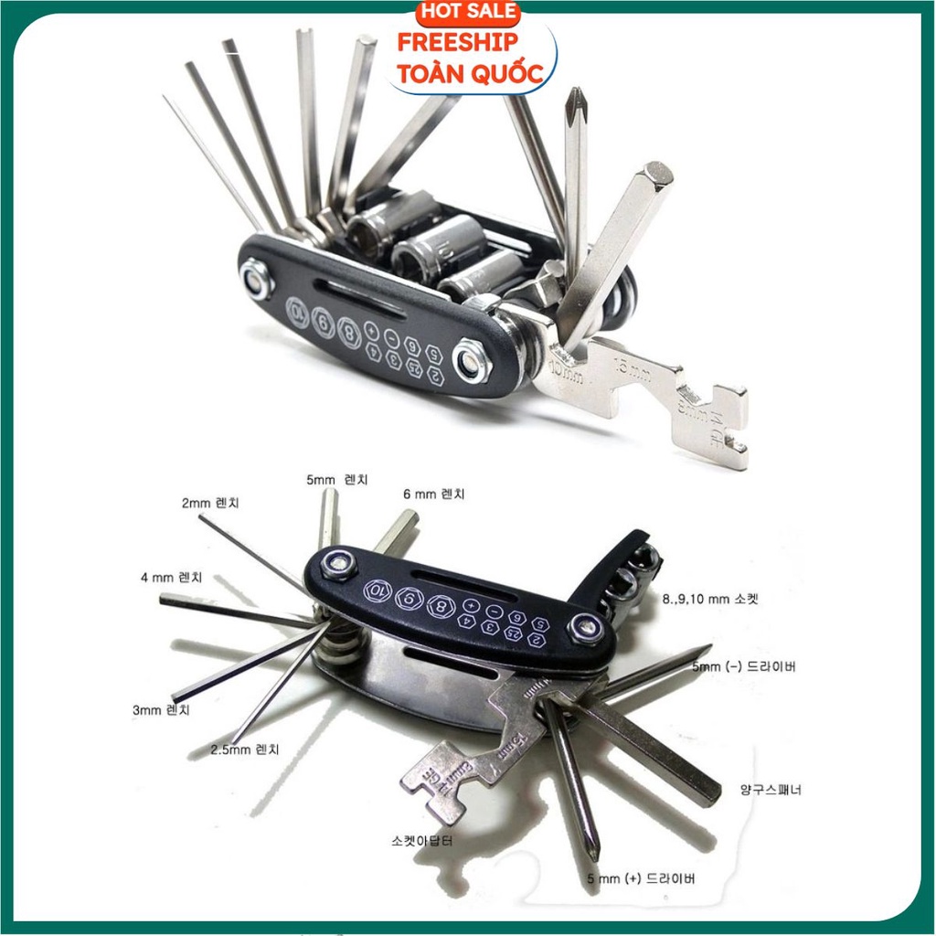 Bộ Dụng Cụ Kĩ Thuật Du Lịch 16 Chức Năng - Mở Vít