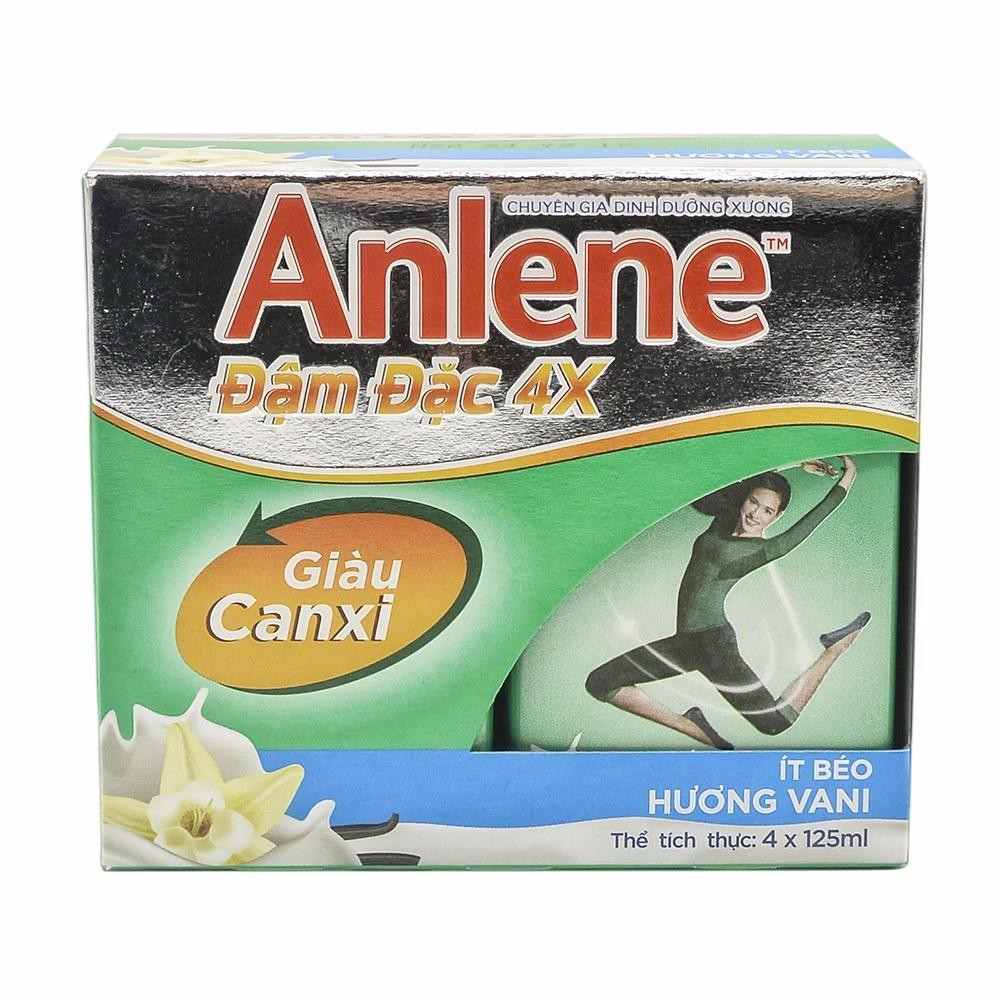 Bộ 6 Lốc 4 hộp Sữa Anlene đậm đặc 4x Canxi 125ml