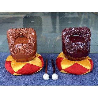 Mõ tụng kinh Đài Loan 8 inch (bộ gồm 1 mõ, 1 đế, 1 dùi)