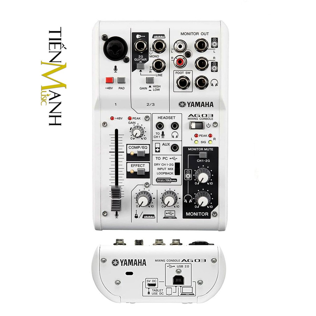 [Chính Hãng] Yamaha AG03 Soundcard kiêm Bàn Trộn Mixer Interface Compact Stereo Mixing Console AG3 Phòng Thu Studio Mix