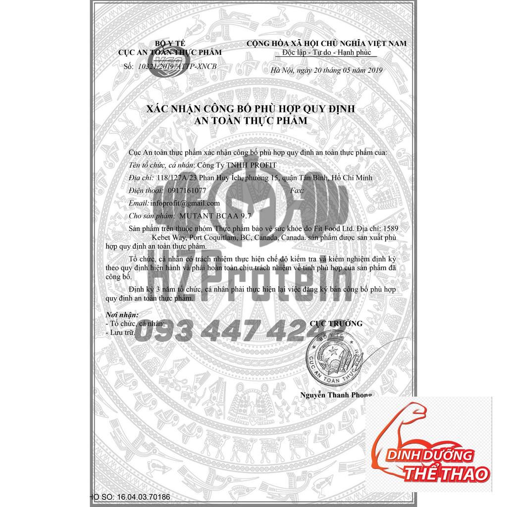 MUTANT BCAA 9.7 - HỖ TRỢ PHỤC HỒI, PHÁT TRIỂN CƠ BẮP