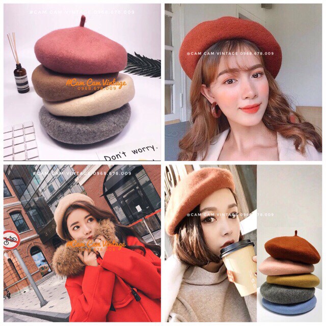 Mũ nồi beret hàng QC cao cấp siêu đẹp